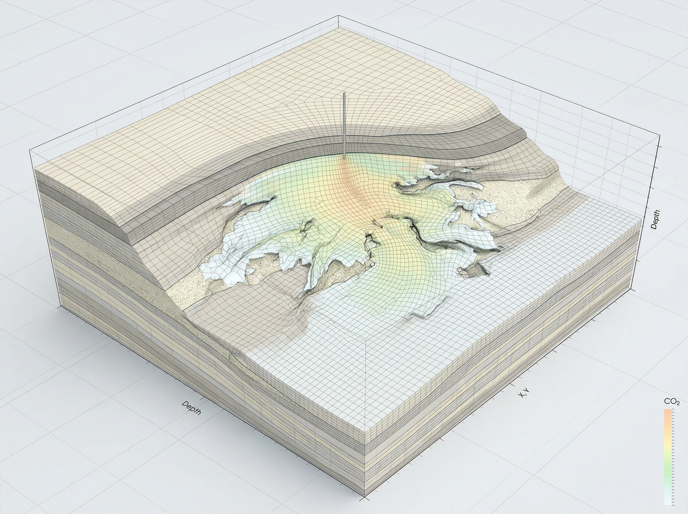 CO2 plume migration simulation model for carbon capture and sequestration permitting